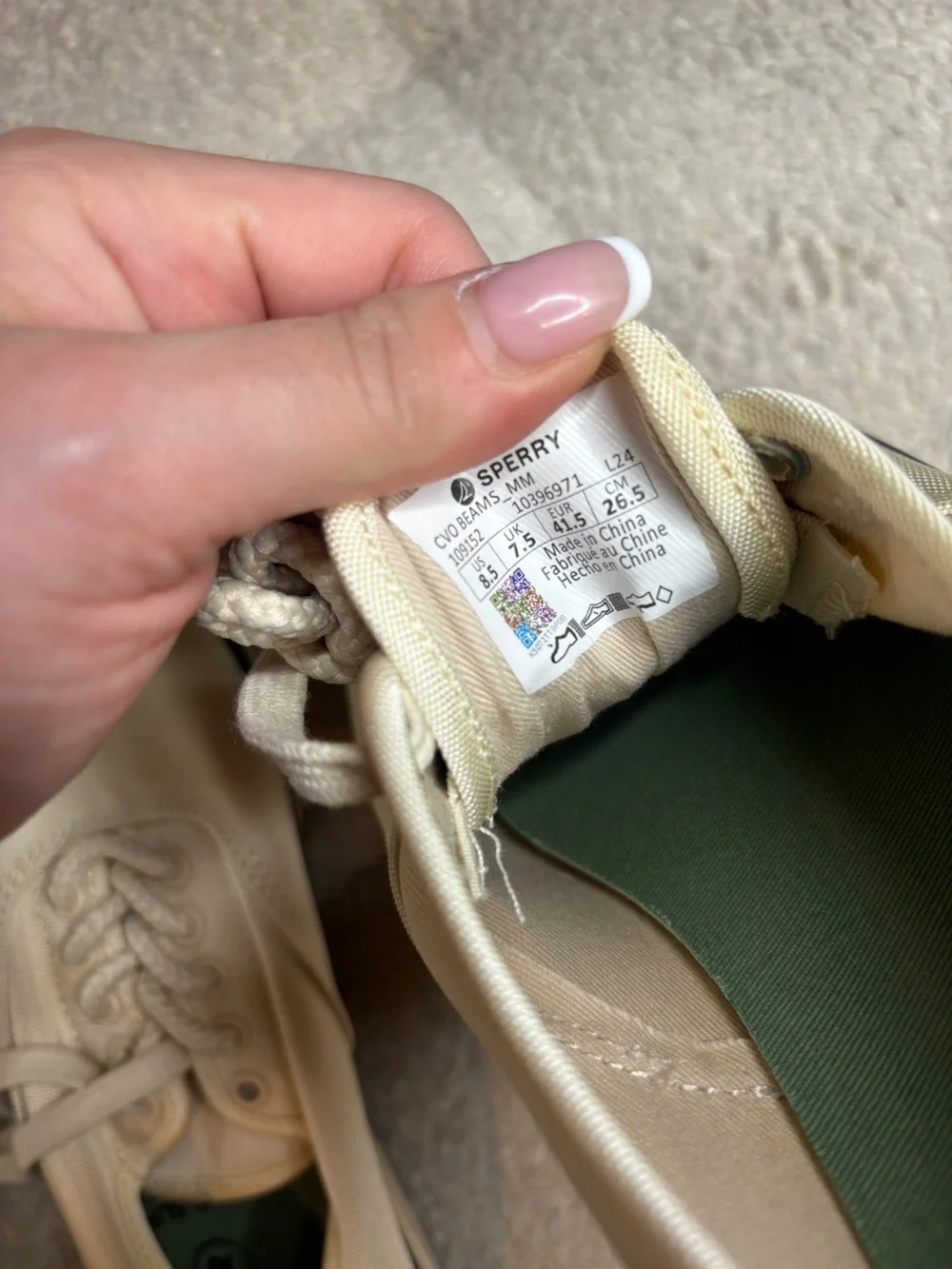 Sperry CVO Reissue Sneaker Men’s 8.5 Light Beige